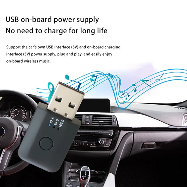 Ricevitore trasmettitore auto USB Bluetooth 5.1 FM vivavoce chiamata automatica wireless A LM❤