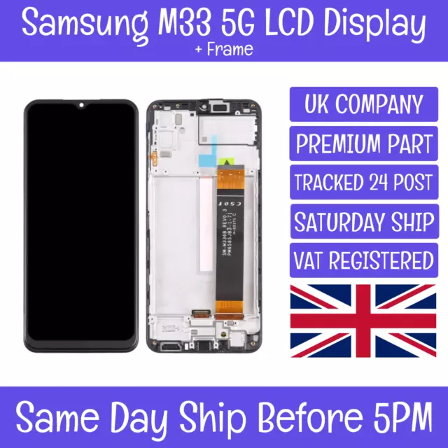 Samsung Galaxy M33 5G SM-M336B LCD Display Screen Touch Digitizer + Frame