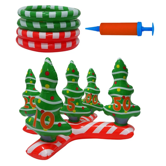 Anillo inflable fiesta fiesta juego de lanzamiento árbol de Navidad plástico