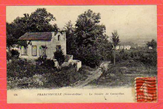 Cpa 95 Franconville. The Cormeilles Trail. Separate back, written. VGC