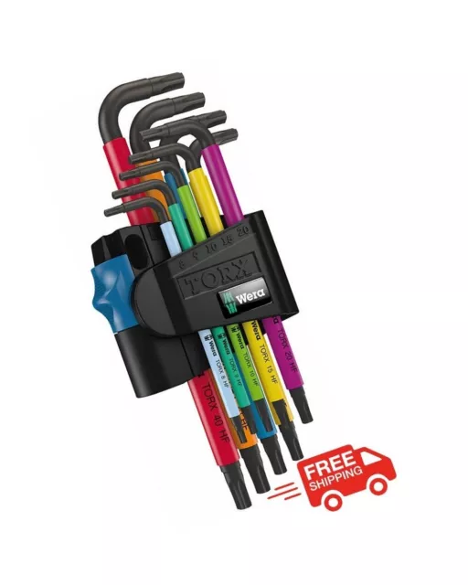 Wera Tools 967/9 TX XL HF Multicolour Hex Key Set 9pcs- Free shipping