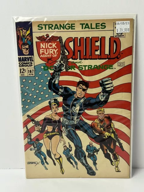 Nick Fury Agent Of Shield #167 Marvel Comics 1968 Silver Age, Boarded