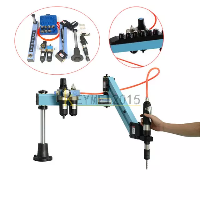 Universal Flexible Arm Pneumatic Air Tapping Machine 360° Angle 1000mm M3-M12
