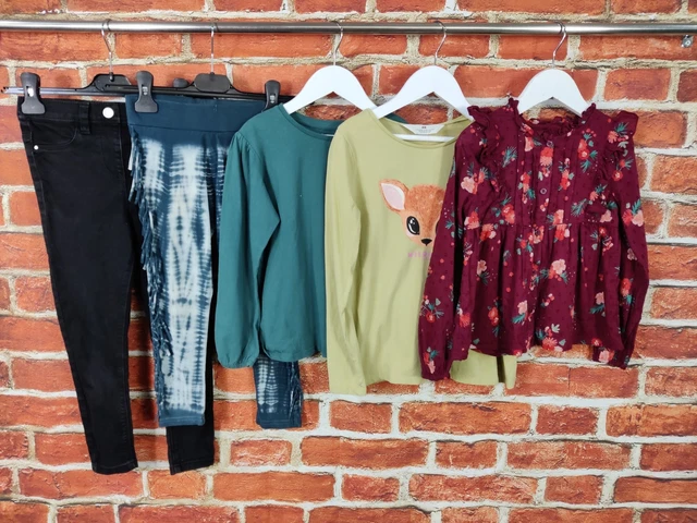 Girls Bundle Age 6-7 Years Next M&S H&M Jeggings Leggings Top Blouse Kids 122Cm