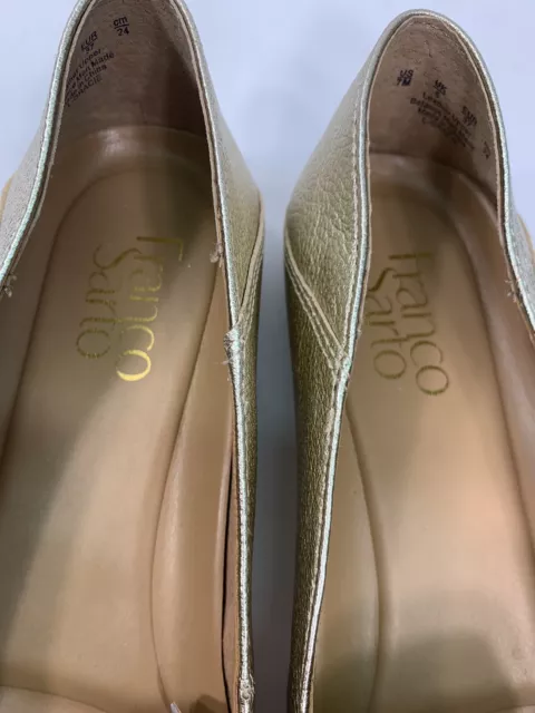 Franco Sarto Women’s Gold Loafer Gracie Size 7 3