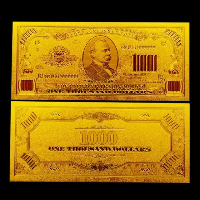 Usa Banknote P-405 $1000 Gold Certificate Thousand Us Dollars 1928 Gold Foil