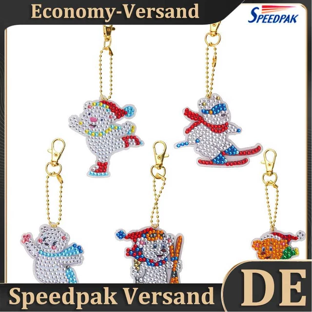 Generic Snow Sports Diamond Painting Keychain DIY Crystal Drill Schl?selanh?ger