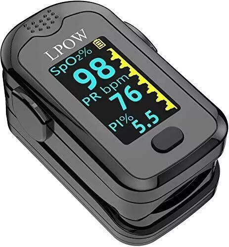 LPOW Pulse Oximeter Fingertip, Blood Oxygen Saturation Monitor for Pulse LP