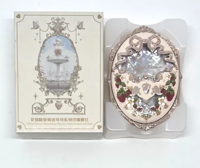 Flower Knows Strawberry Rococo Series Embossed Blush - 01 ANGEL CHANSON