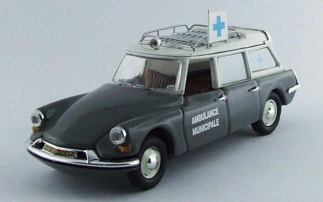 Citroen DS19 Ambulance Municipal 1962 Gris 1:43 Model Rio
