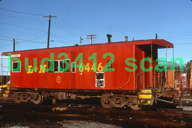 L&N Louisville & Nashville CABOOSE #6446 at ?? DUPLICATE Slide!