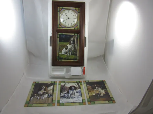 The Springer Spaniel Stained Glass Clock by John Trickett