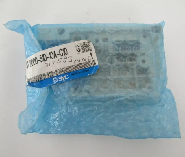 (NEW) SMC 5 Port Solenoid Valve Endplate SV2000-51D-10A-C10