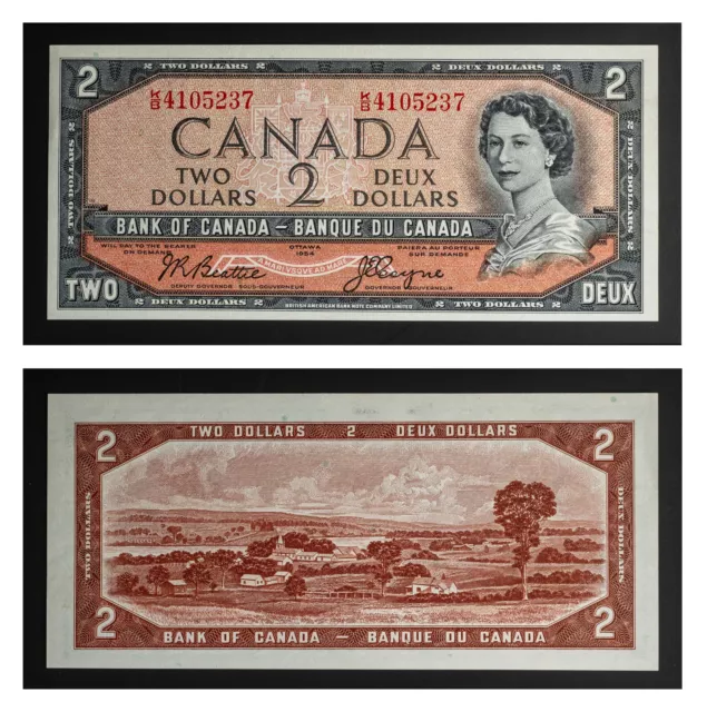 Bank of Canada 1954 $2 Modified,  Beattie - Coyne  Choice UNC Ch# BC-38a