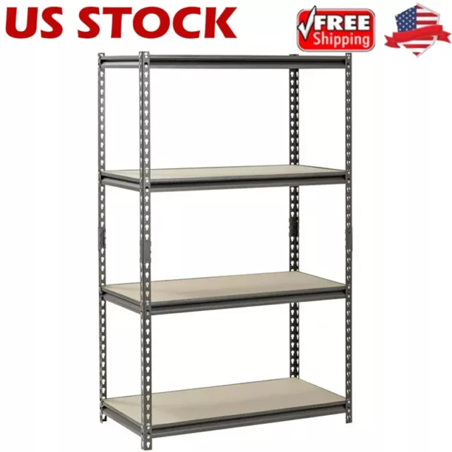 Heavy Duty Muscle Rack 36"Wx18"Dx60"H 4-Shelf Steel Freestanding Storage Shelves