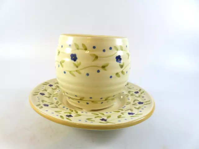 Yankee Candle 2 Piece Candle Holder with Blue Country Flowers Tea Light Small