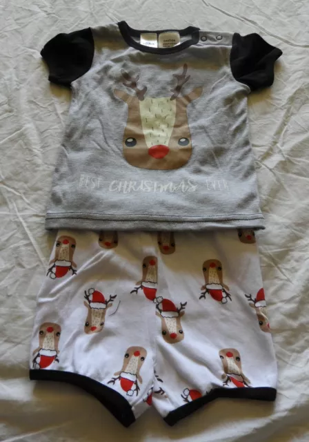 Boys size 12 - 18 month 1   BEST CHRISTMAS  EVER  summer pyjamas NEW 4595