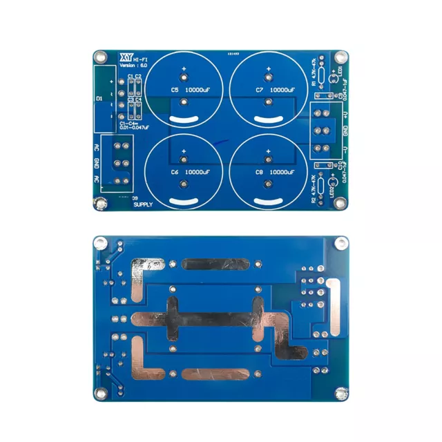 4*10000uF/50V Rectifier Filter Power Supply Board (For LM3886TF TDA7293) PCB