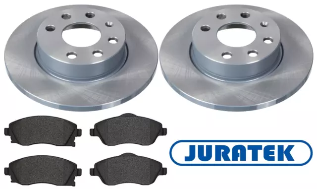 For Vauxhall - Corsa C 1.0 1.2 2000-2006 Front Brake Discs and Pads Juratek