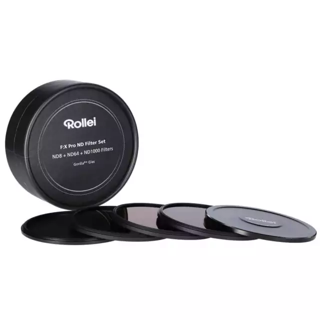 Rollei F:X Pro ND Filter Set | Ø 77 mm je 1x ND8, ND64, ND1000 Filter