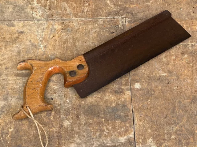 Vintage Wood And Metal Old Tenon Saw