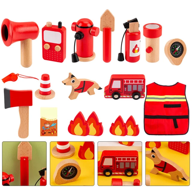 Tuta Vigili del Fuoco Bambini Accessori Polizia Cosplay Puzzle Bambino
