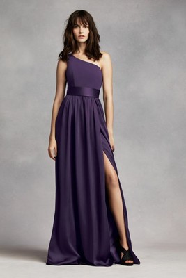 Davids Bridal White By Vera Wang Amethyst/Purple Bridesmaid/Prom Dress Size 10