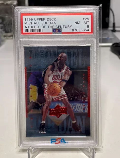 Jordan vs Kobe 1999 Upper Deck Athlete Of The Century #25 PSA 8. POP 16 🐐