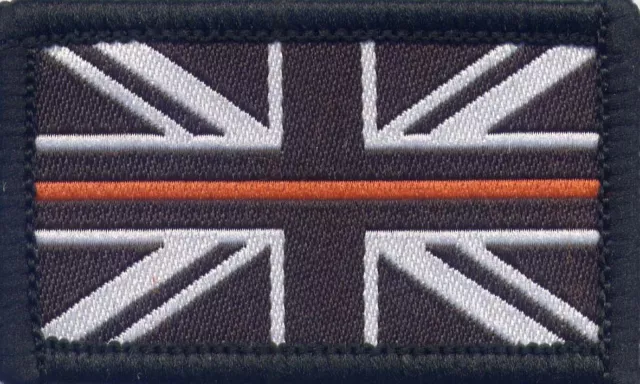 The Thin Orange Line Search and Rescue Woven Badge Patch Union Jack Flag 3 x 5cm