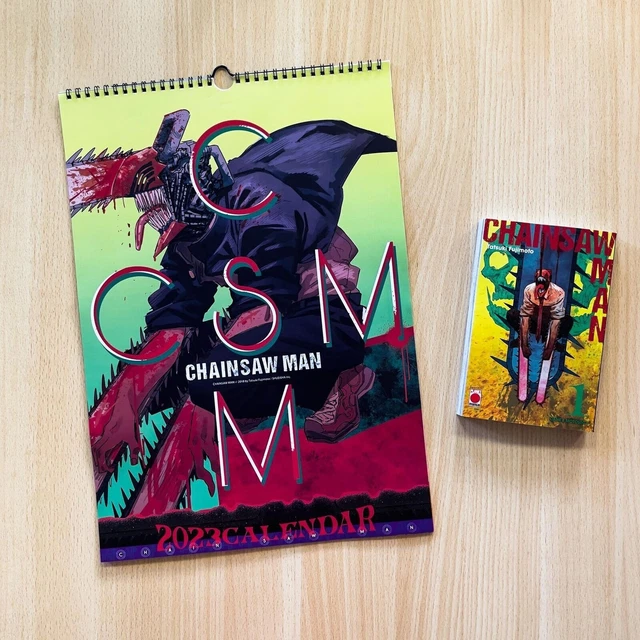 CHAINSAW MAN CALENDAR 2023 + Vol 1 Variant Manga EUR 89,90