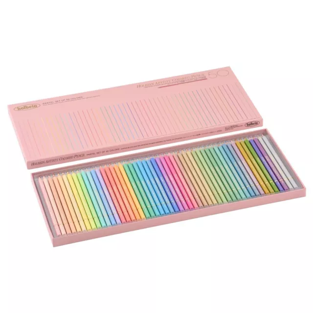 Holbein Artist Colored Pencil OP936 Pastel Tone 50 Color Set