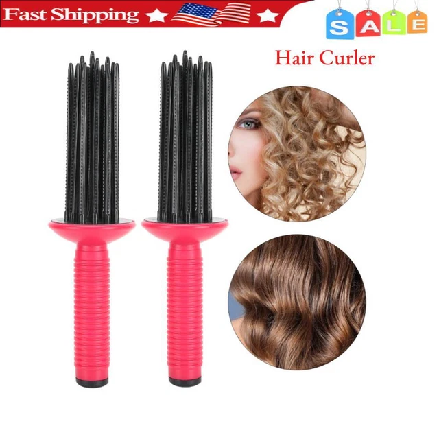 Hair Curler Fluffy Curling Roll Comb Anti‑Slip Curling Wand Hairstyling Tools