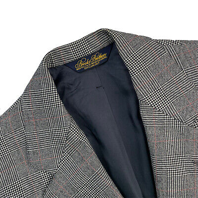 Vintage Brooks Brothers 346 costume homme veste blazer 3 BTN gris anthracite à rayures 44 L 