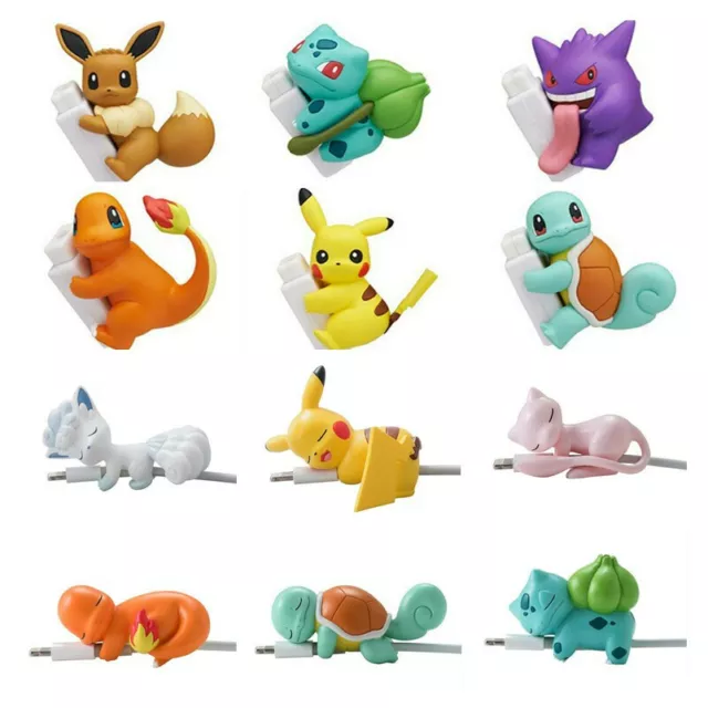 Cute Cartoon iPhone Wire Charger Protector Pokemon Pikachu Cable Bite Accessores