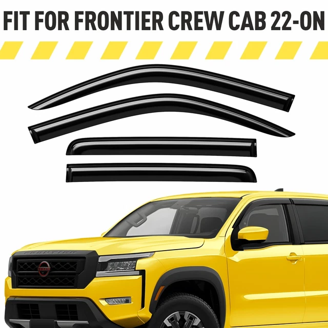 RAIN GUARDS VENT Visors Shade for 20222025 Nissan Frontier Crew Cab