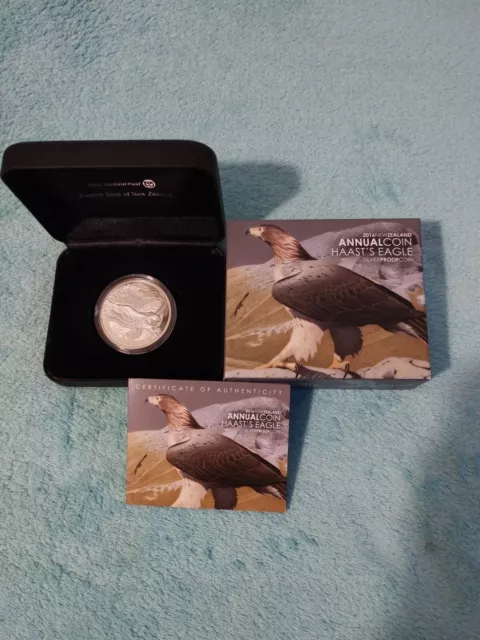 2016 Neuseeland 1 Oz Silber Proof Haast´s Eagle PP Proof Auflage 1500 weltweit