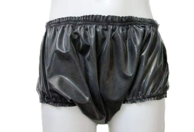 Pure Latex Rubber Knickers Baggy Panties Pants Shiny Black Underwear Mens Womens