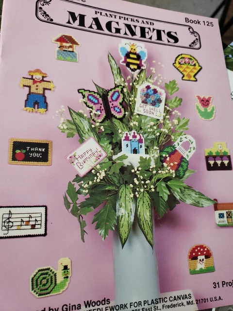 Kappie Plastic Canvas Book 125 Plant Picks & Magnets