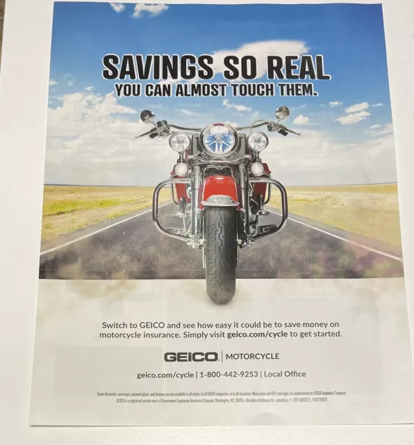 Geico Motorcycle Insurance Print Ad Full Page