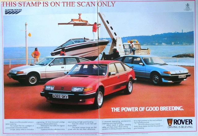 ROVER 'SD1' RANGE of Motor Cars ADVERT (3) Original 1984 Print Ad 707/ ...
