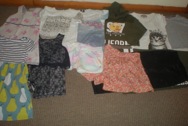 Pacchetto vestiti per ragazze età 7-8 anni pantaloncini t-shirt leggings felpa con cappuccio abito Boden Next