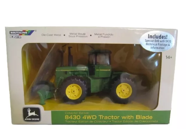 BRITAINS ERTL MINT JOHN DEERE 8430 WITH BLADE LIMITED EDITION No.15896A 1/32