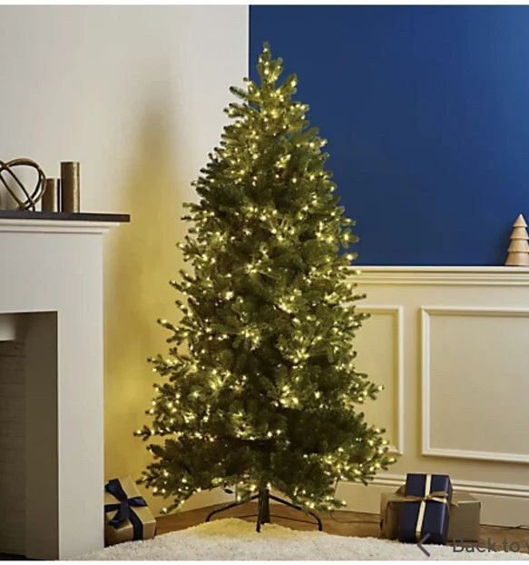 SANTA'S BEST 16 Function PreLit Dewdrop Christmas Tree with Remote