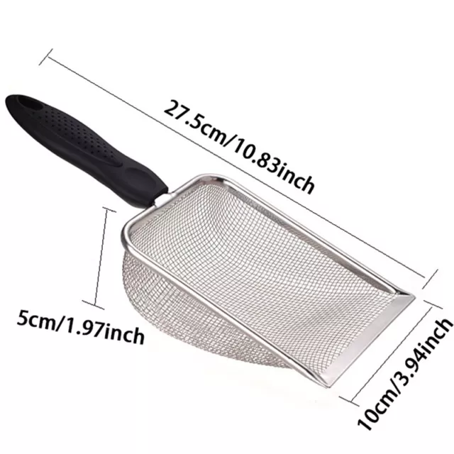 Pet Cleaning Tools Stainless Steel Feces Shovel Net Cat Litter Shovel Reptiles