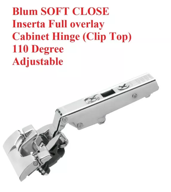 Blum INSERTA Hinges (Clip Top). Soft Close, 110 Degree