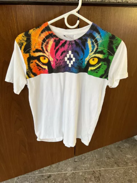 Marcelo Burlon Graphic T Shirt White With Multiple Colors Boys Size:XLarge 12