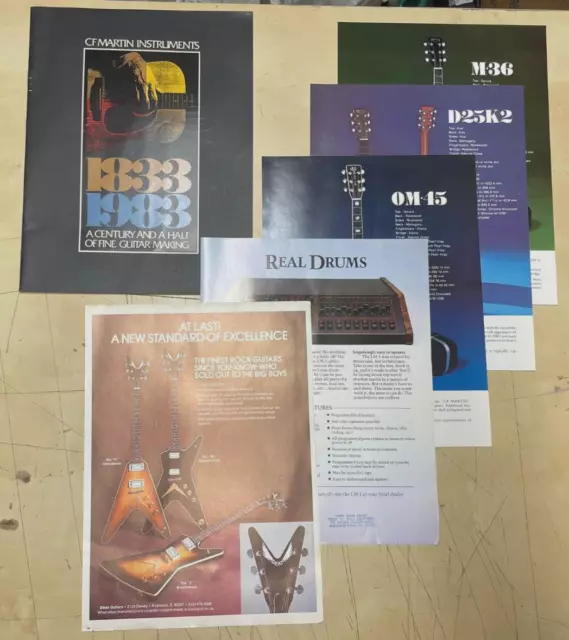 Vintage Original CF Martin Instruments 1833 1983 Guitar Catalog and Brochure Lot