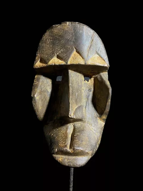 Dan Kran Mask African Tribal Art Carved Wood Triple Large African Mask-7244