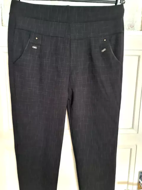 Pantalon Legging Noire+Fines Rayures A Carreaux Taille Xl Ou 38 Neuf 2
