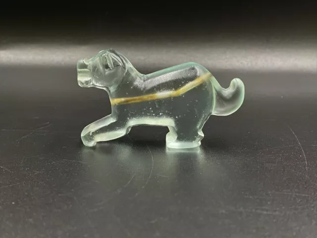 Ancient Pyu culture Tiger Figure Bead Pendant In gem quality GLASS